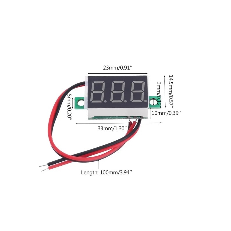 ماژول ولتمتر سایز 0.28 اینچ 2 سیمه