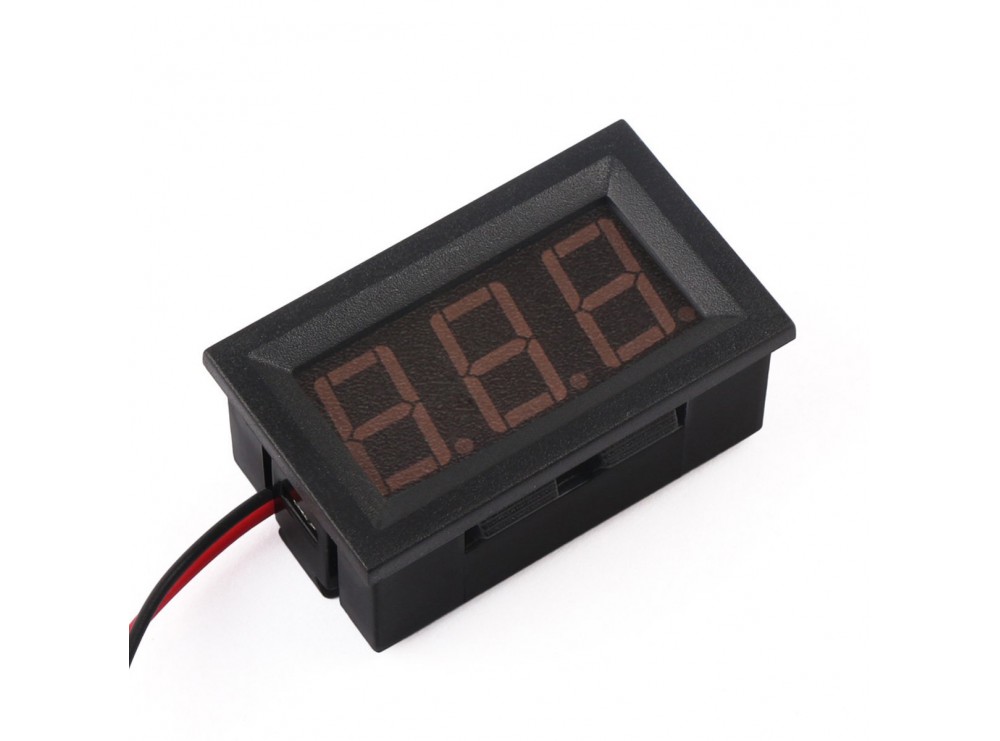 ماژول ولتمتر سایز 0.36 اینچ 2 سیمه روپنلی قرمز DC4.5-30V