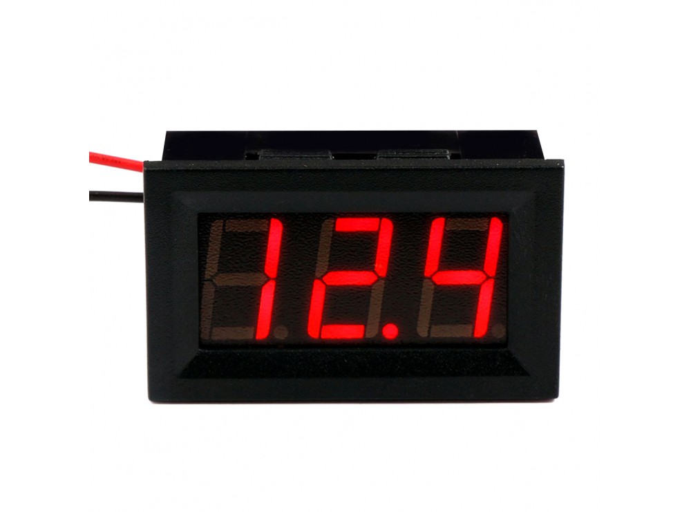 ماژول ولتمتر سایز 0.36 اینچ 2 سیمه روپنلی قرمز DC4.5-30V