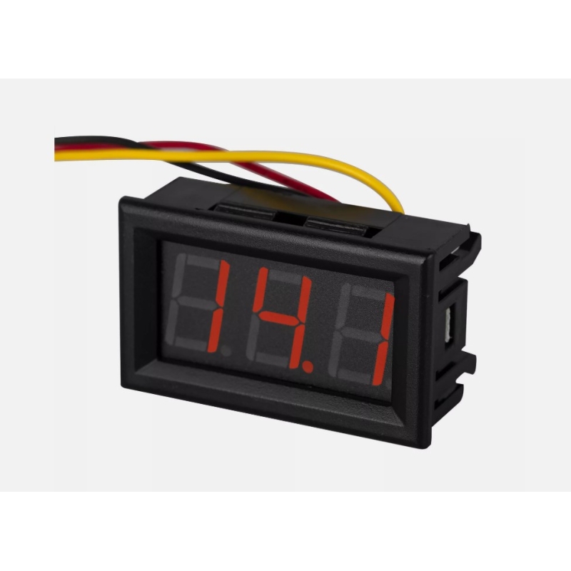 ماژول ولتمتر 0v-100v سایز 0.36 اینچ 3 سیمه روپنلی قرمز