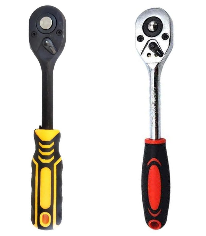 دسته بکس جغجغه ای درایو 1/2 ضامندار دسته TPR دیانکو مدل DBS12 | نقره ای یا مشکی