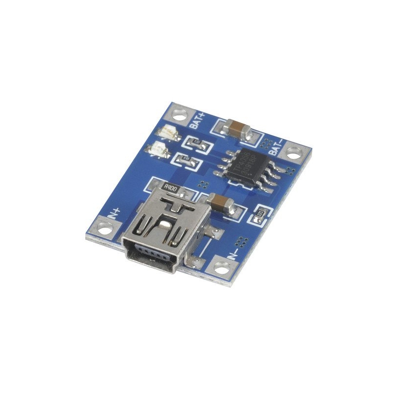 ماژول شارژر باتری لیتیومی 1 آمپر TP4056 با ورودی Mini USB
