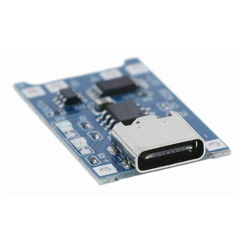 ماژول شارژر باتری لیتیومی 1 آمپر TP4056 دارای محافظ با ورودی USB TYPE-C