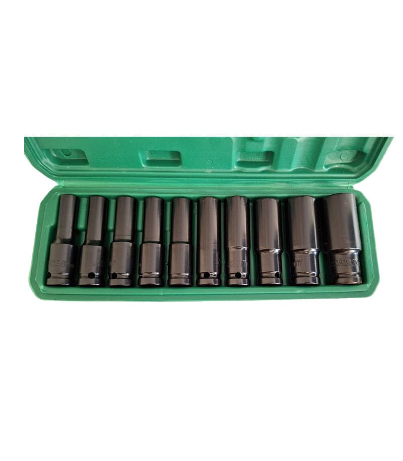 جعبه بکس بلند 10 پارچه فشارقوی درایو 1/2 تات تولز TAT TOOLS جعبه بکس بلند 10 پارچه فشارقوی درایو 1/2 تات تولز TAT TOOLS