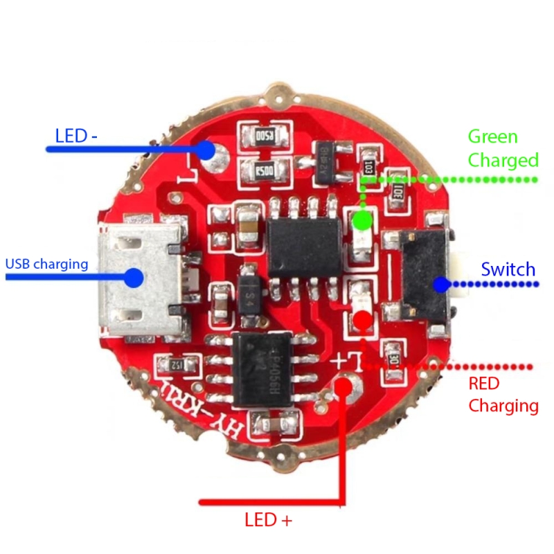 ماژول درایور چراغ قوه 10 وات Micro-USB مدل YN-QJT06