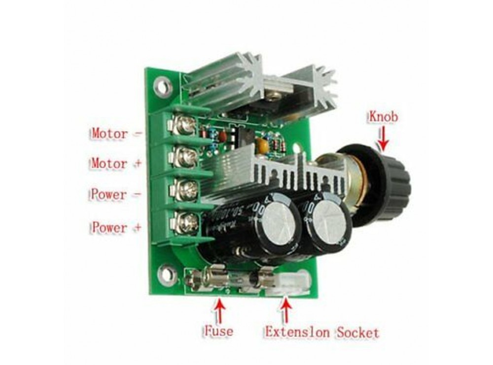 ماژول کنترلر دور موتور 10 آمپر PWM DC 10A