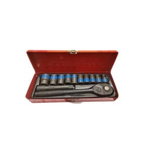 جعبه بکس 12 پارچه درایو 1/2 مشکی فوندا PHUNDA جعبه فلزی