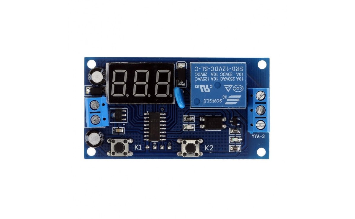 ماژول تایمر 12 ولت قابل تنظیم همراه با رله و نمایشگر