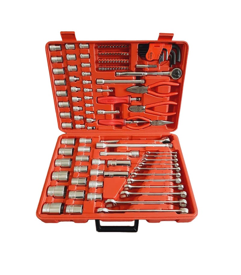 جعبه بکس و ابزار 125 پارچه درایو 1/4, 3/8 & 1/2 جنيوس GENIUS مدل AC234125 | ارسال رایگان