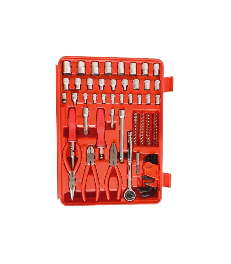 جعبه بکس و ابزار 125 پارچه درایو 1/4, 3/8 & 1/2 جنيوس GENIUS مدل AC234125 | ارسال رایگان