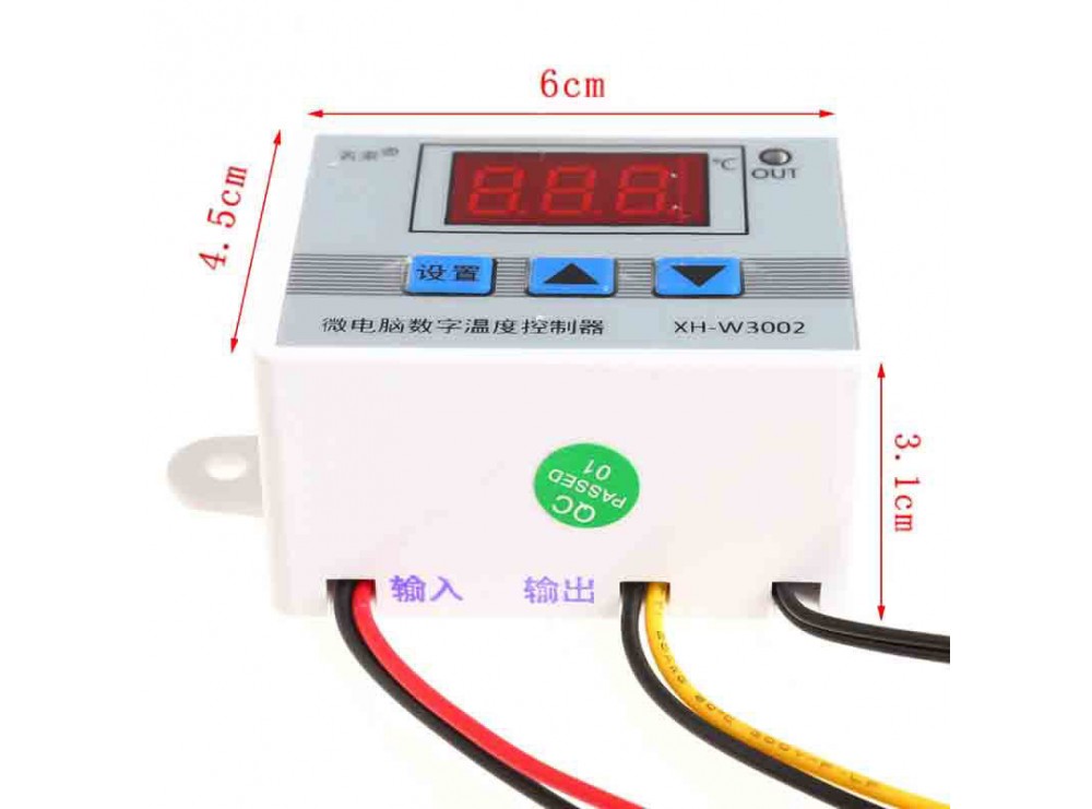 ترموستات دیجیتال 12VDC مدل XH-W3002