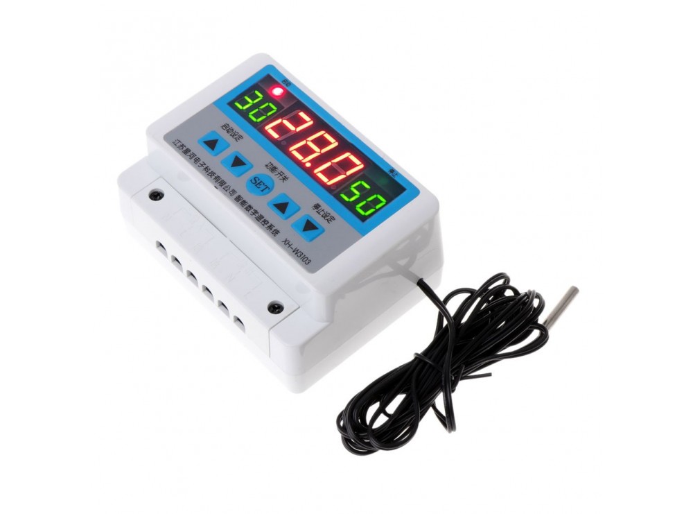 ترموستات دیجیتال و تایمر 12VDC مدل XH-W3103