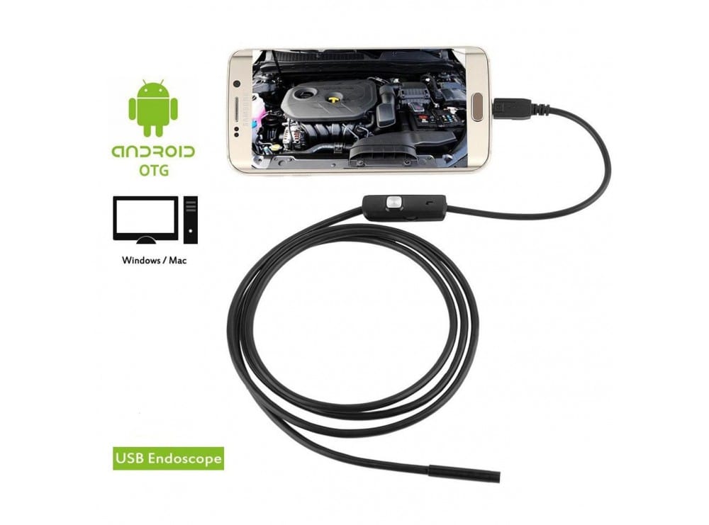 دوربین آندوسکوپی 1.3 مگاپیکسل لنز 7mm کابل 1 متر ارتباط USB