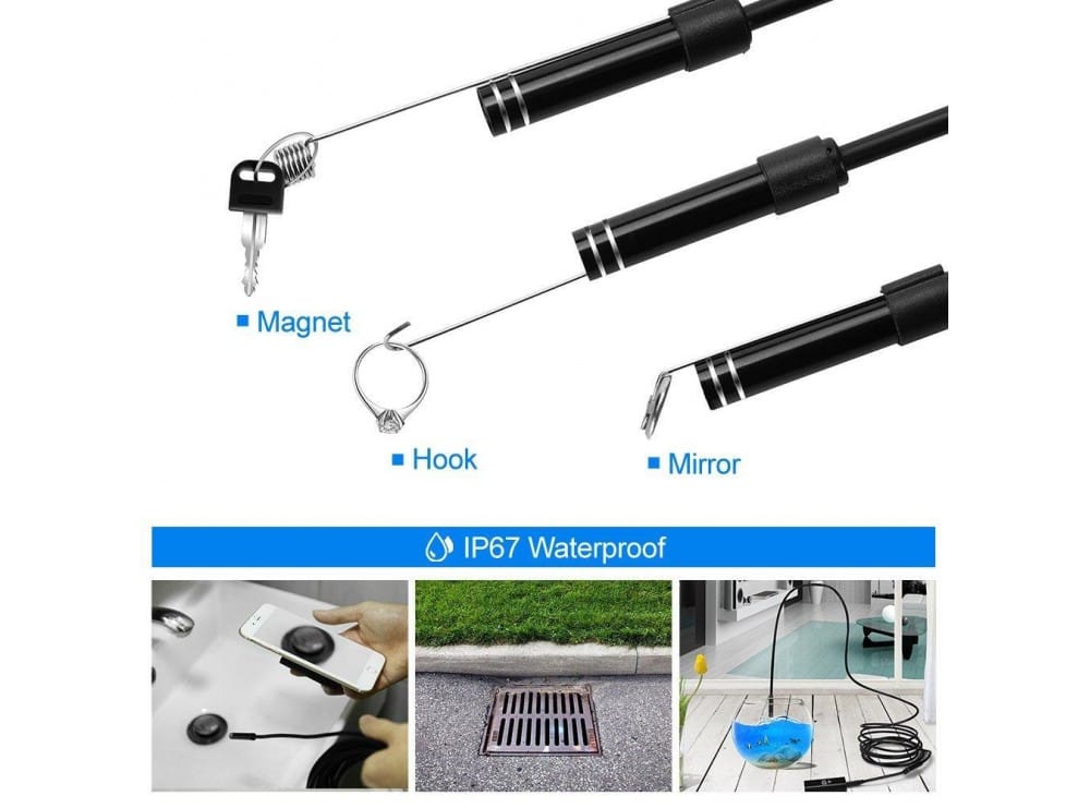 دوربین آندوسکوپی 1.3 مگاپیکسل لنز 7mm کابل 1 متر ارتباط USB