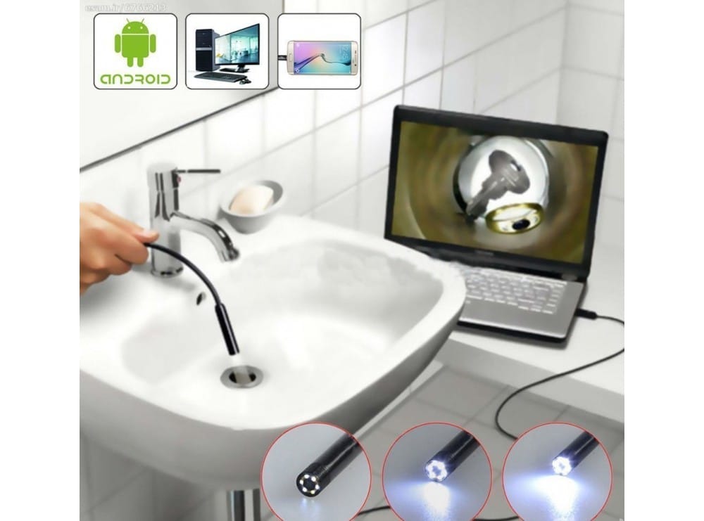 دوربین آندوسکوپی 1.3 مگاپیکسل لنز 7mm کابل 1 متر ارتباط USB