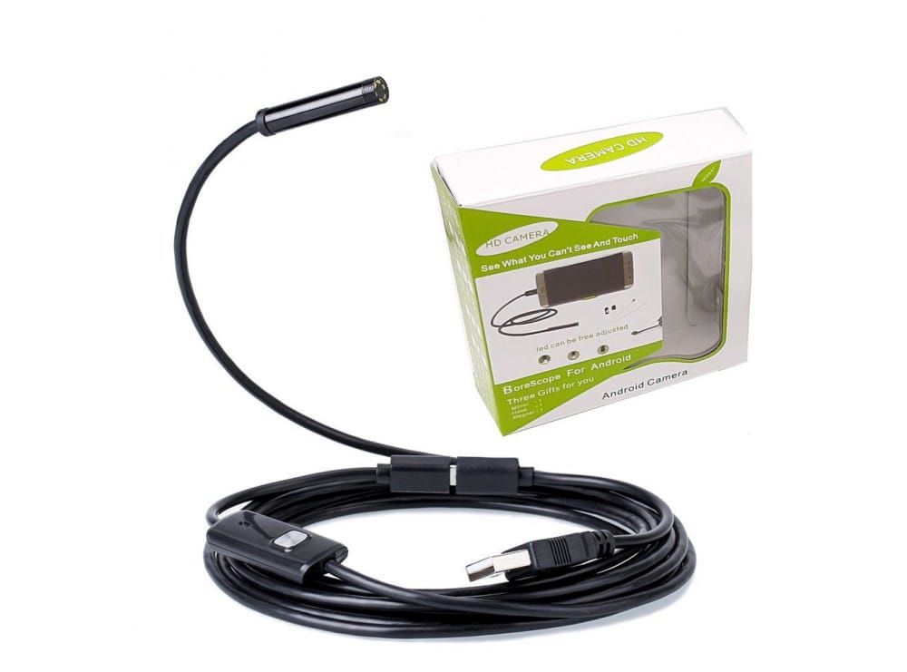 دوربین آندوسکوپی 1.3 مگاپیکسل لنز 7mm کابل 10 متر ارتباط USB