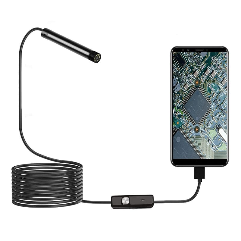 دوربین آندوسکوپی فنری 1.3 مگاپیکسل لنز 7mm کابل 10 متر ارتباط USB