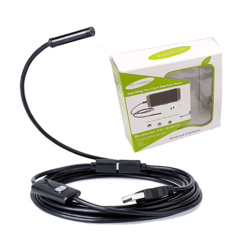 دوربین آندوسکوپی فنری 1.3 مگاپیکسل لنز 7mm کابل 10 متر ارتباط USB