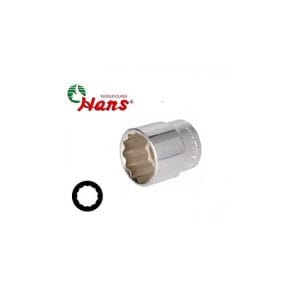 بکس کوتاه سایز 14 درایو 1/2 ( 12پر / هزارخار ) هنس مدل 4402