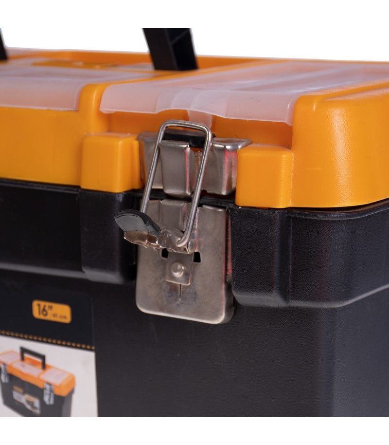جعبه ابزار 16 اینچ قفل فلزی مهر پلاستیک مدل JMT-16