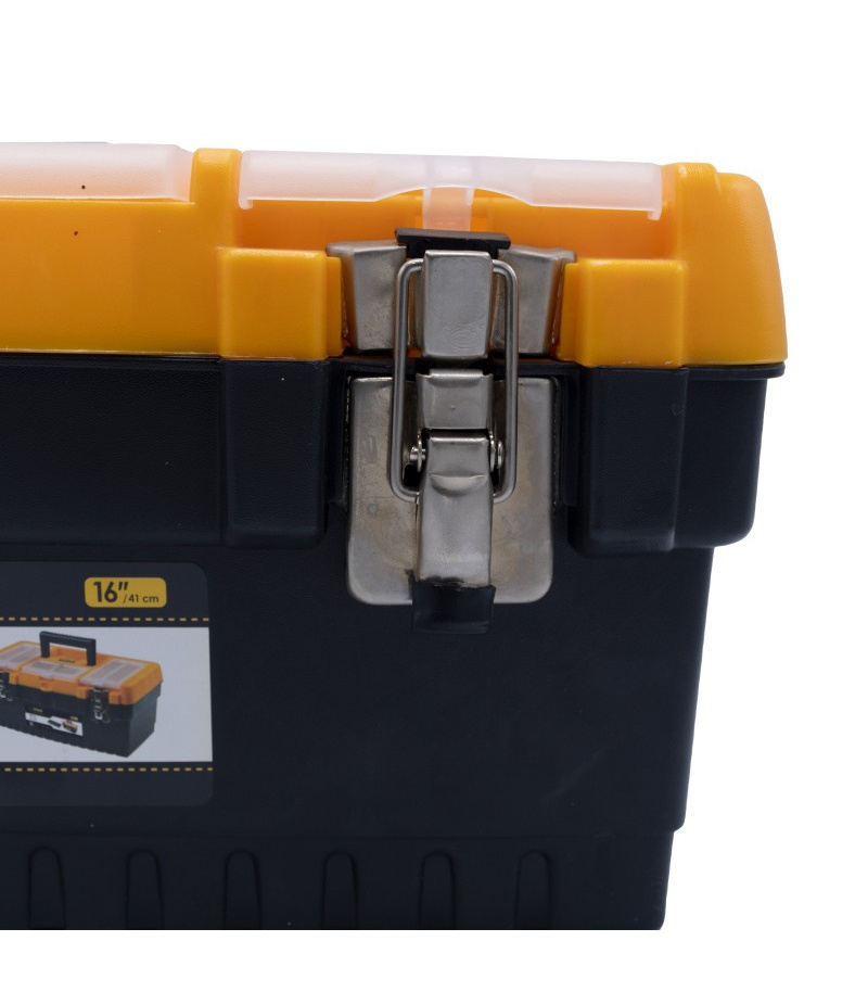 جعبه ابزار 16 اینچ قفل فلزی مهر پلاستیک MEHR مدل MT-16 جعبه ابزار 16 اینچ قفل فلزی مهر پلاستیک MEHR مدل MT-16