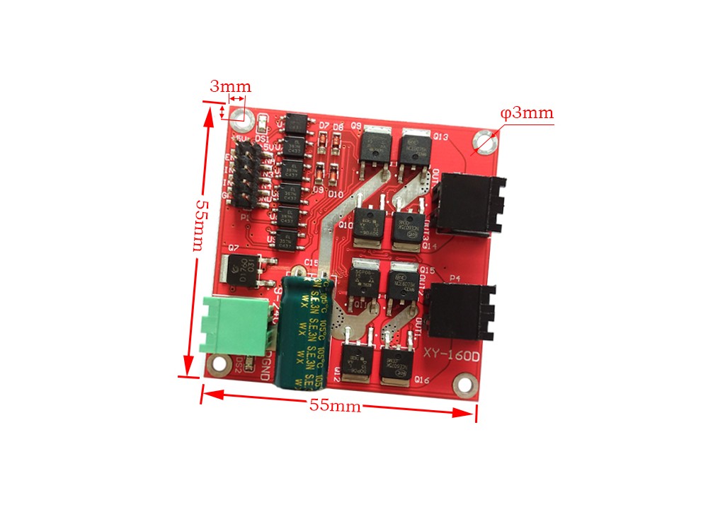 ماژول درایور موتور 160Wدو کاناله XY-160D ماژول درایور موتور 160Wدو کاناله XY-160D