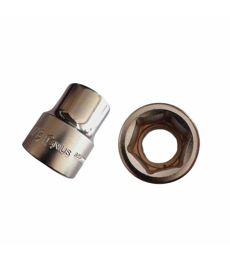 بکس کوتاه سایز 22 میلیمتر 6پر درایو 3/4 جنیوس GENIUS مدل 685228 (سایز اینچی 7/8) بکس کوتاه سایز 22 میلیمتر 6پر درایو 3/4 جنیوس GENIUS مدل 685228 (سایز اینچی 7/8)