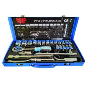 جعبه بکس 24 پارچه حرفه ای درایو 1/2 باس BOSS مدل BS-123ST160-35