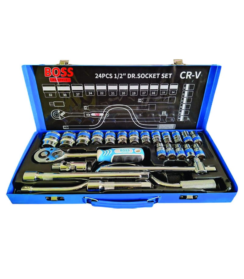 جعبه بکس 24 پارچه حرفه ای درایو 1/2 باس BOSS مدل BS-123ST160-35