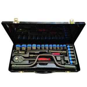 جعبه بکس 24 پارچه فشارقوی درایو 1/2 سان تولز SUN TOOLS مدل SU724B مشکی