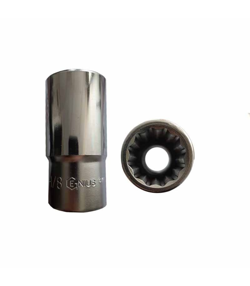 بکس بلند 28 میلیمتر 1/8-1 اینچ 12پر درایو 1/2 جنیوس GENIUS مدل 477836 بکس دیفرانسیل بکس بلند 28 میلیمتر 1/8-1 اینچ 12پر درایو 1/2 جنیوس GENIUS مدل 477836 بکس دیفرانسیل