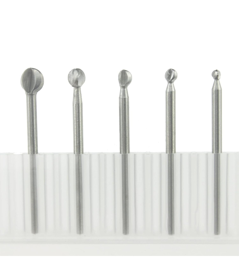 ست 5 عددی فرز چوب ساب کروی (گرد) با دنباله سایز 3