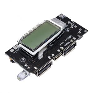 ماژول ساخت پاوربانک دارای نمایشگر و دو خروجی 5V 1A , 2.1A USB