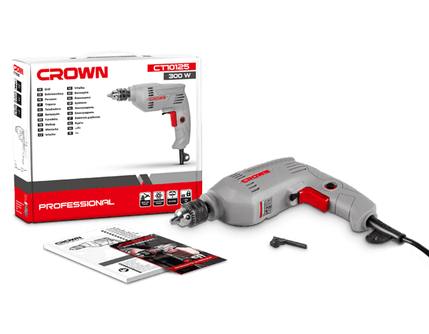 دریل کرون 6 میلیمتری 300 وات سه نظام آچاری CT10125