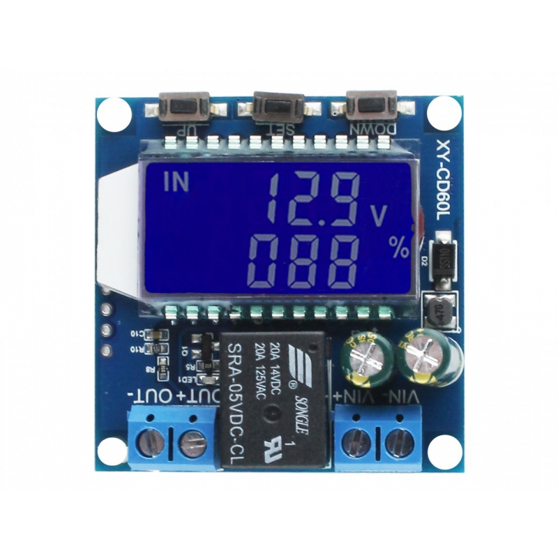 ماژول کنترل شارژ باتری دیجیتال 6 الی 60 ولت مدل XY-CD60L