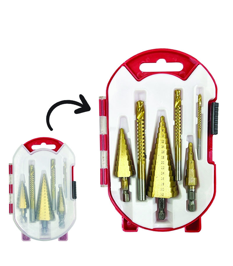 ست مته کاجی و برش 6 عددی ماچینا MACHINA مدل MA5541 جعبه قرمز