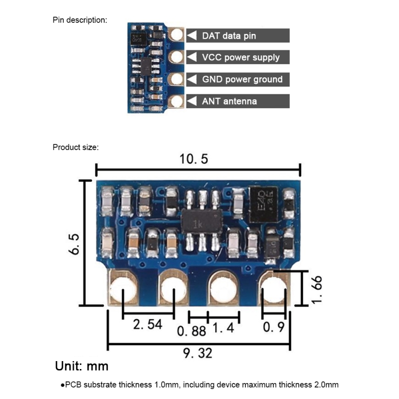 ماژول فرستنده وایرلس ASK 433MHz مدل H34S