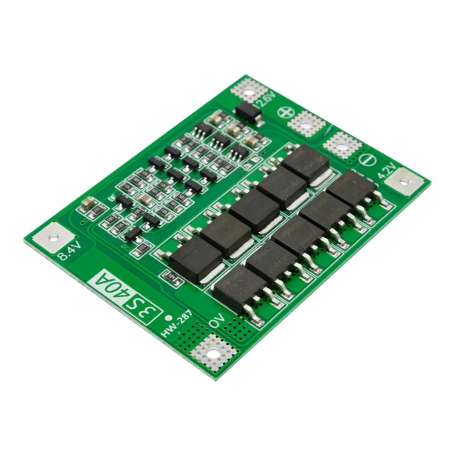 ماژول شارژ و دشارژ BMS باتری لیتیومی 3 سل 40 آمپر ماژول شارژ و دشارژ BMS باتری لیتیومی 3 سل 40 آمپر