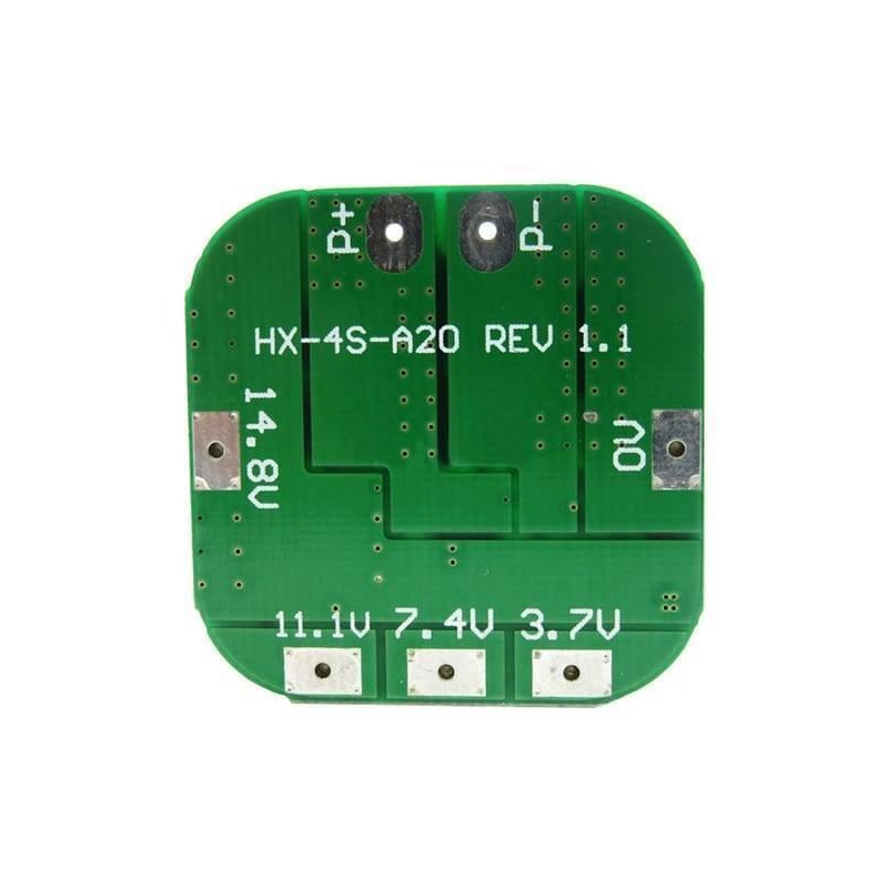 ماژول شارژ و دشارژ BMS باتری لیتیومی 4 سل 20 آمپر مدل HX-4S ماژول شارژ و دشارژ BMS باتری لیتیومی 4 سل 20 آمپر مدل HX-4S