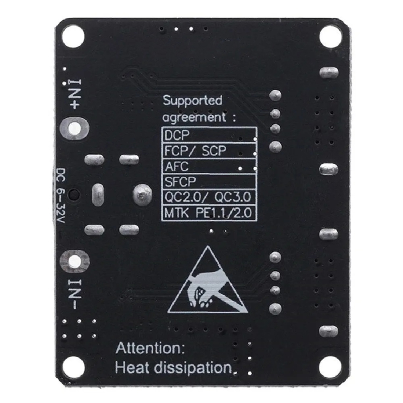 ماژول کاهنده ولتاژ DC و شارژ 2 خروجی USB با پشتیبانی از شارژ سریع QC3.0