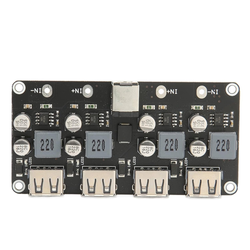 ماژول کاهنده ولتاژ DC و شارژ 4 خروجی USB با پشتیبانی از شارژ سریع QC3.0