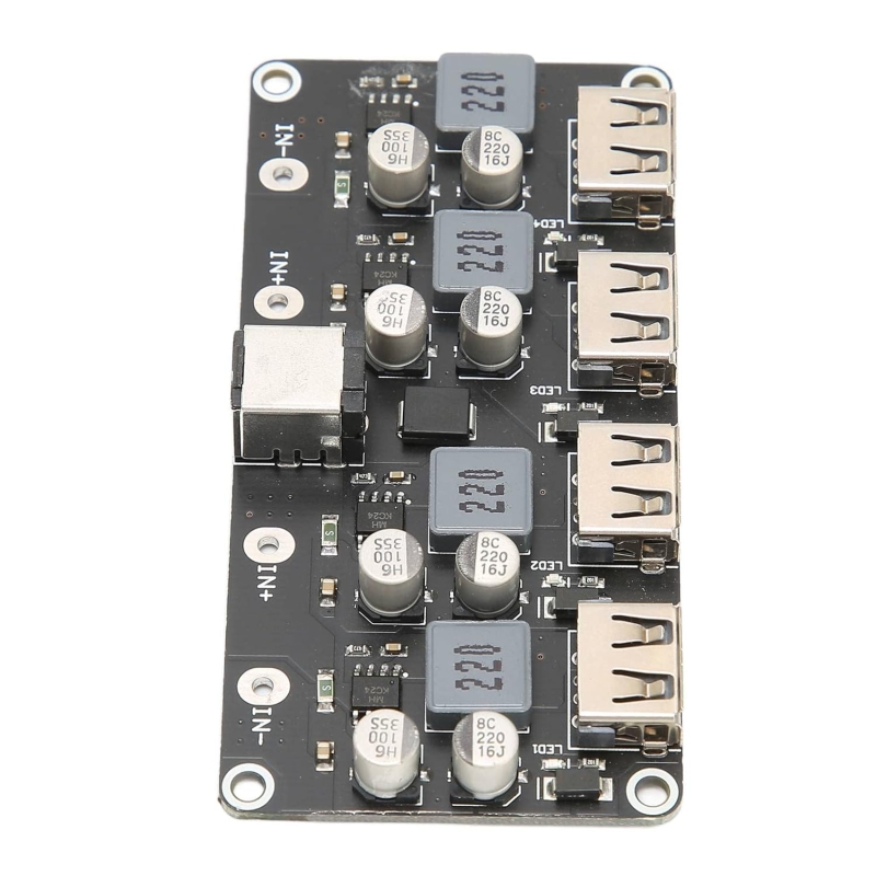 ماژول کاهنده ولتاژ DC و شارژ 4 خروجی USB با پشتیبانی از شارژ سریع QC3.0