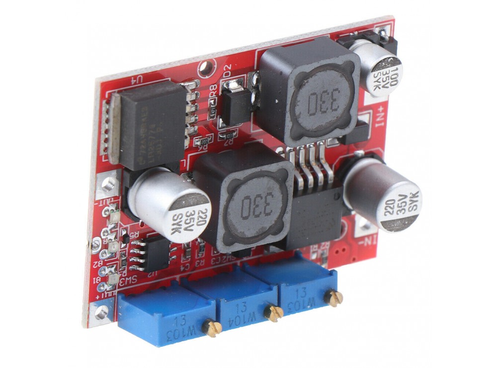 ماژول مبدل DC-DC کاهنده و افزاینده LM2596-LM2577 با امکان کنترل جریان خروجی