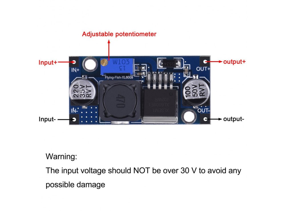 ماژول مبدل DC-DC افزاینده XL6009/LM2577 ماژول مبدل DC-DC افزاینده XL6009/LM2577