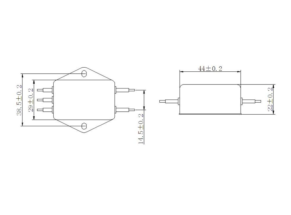 ماژول فیلتر EMI فلزی مدل CW1B-03A-L