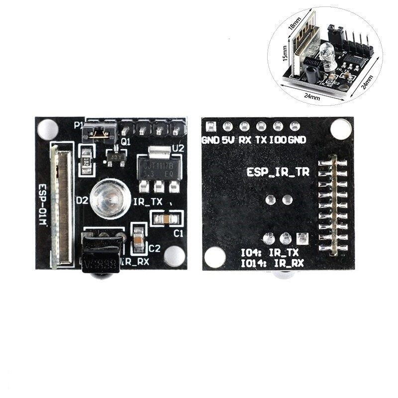 ماژول فرستنده گیرنده وای فای ESP-01M با سنسور IR