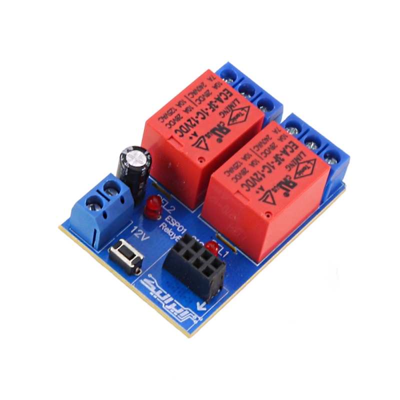 برد توسعه ماژول ESP8266 دو رله 12 ولت مخصوص هوشمند سازی ایرانیک برد توسعه ماژول ESP8266 دو رله 12 ولت مخصوص هوشمند سازی ایرانیک
