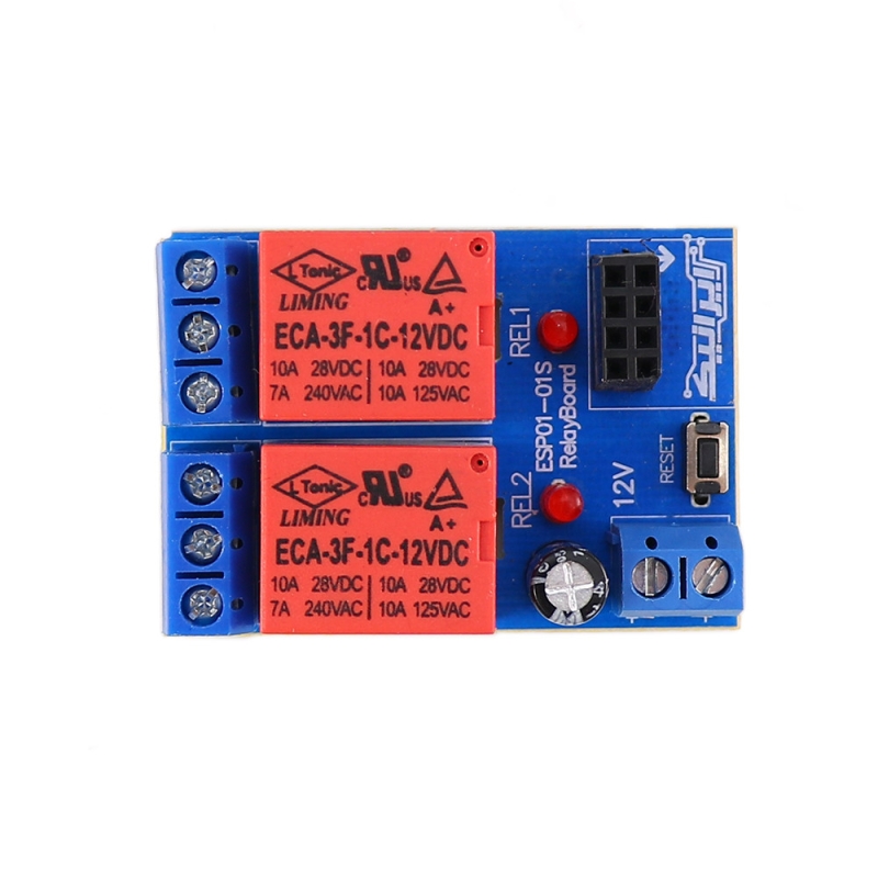 برد توسعه ماژول ESP8266 دو رله 12 ولت مخصوص هوشمند سازی ایرانیک برد توسعه ماژول ESP8266 دو رله 12 ولت مخصوص هوشمند سازی ایرانیک
