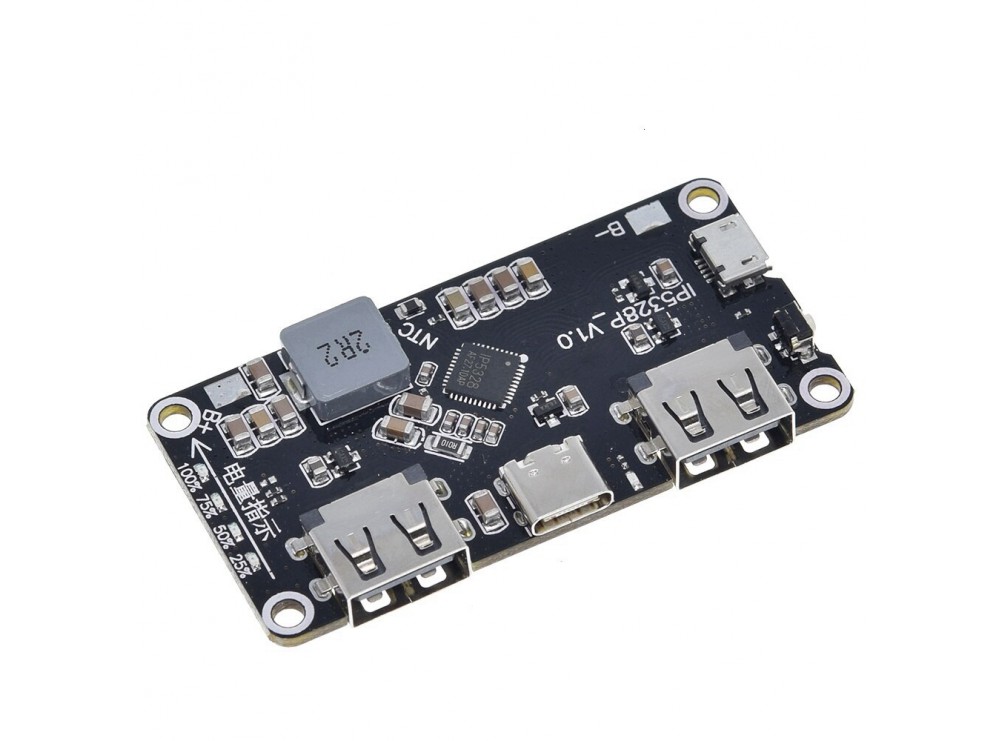 ماژول شارژر پیشرفته Fast Charge دارای پورت Type-C و دو خروجی USB