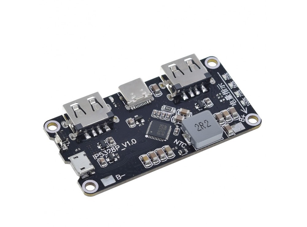 ماژول شارژر پیشرفته Fast Charge دارای پورت Type-C و دو خروجی USB